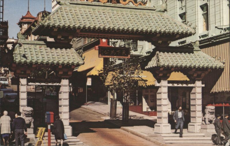 China Gate Entrance to Chinatown at Grant Avenue San Francisco California