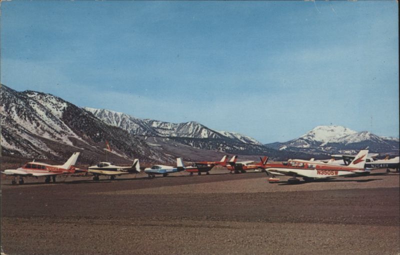 Air Strip in the High Sierras with Mammoth Peak California