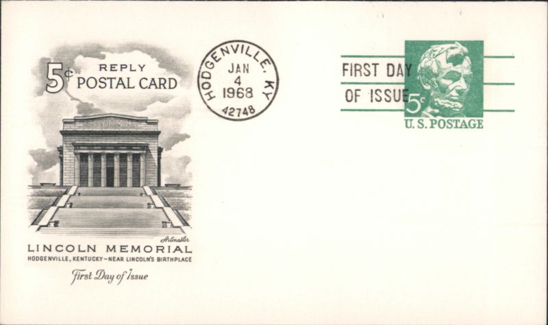 Lincoln Memorial First Day of Issue Hodgenville Kentucky