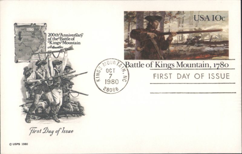 200th Anniversary Battle of Kings Mountain First Day Cover