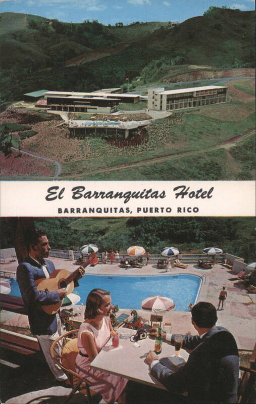 El Barranquitas Hotel, Aerial View and Poolside Scene Puerto Rico