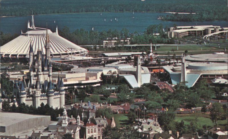 Cinderella Castle and Space Mountain, Magic Kingdom Lake Buena Vista Florida