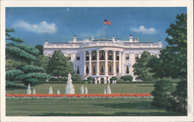 White House South Portico and North Facade Washington District of Columbia