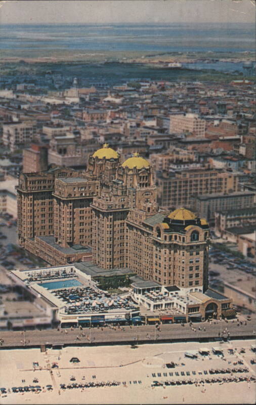 The Traymore Hotel on the Boardwalk at Illinois Ave. Atlantic City New Jersey