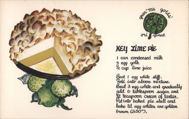 Gran'ma Golds' Original Key Lime Pie Illustrated Recipe