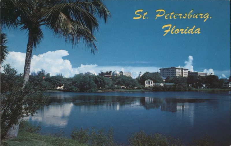 View of Skyline over Mirror Lake St. Petersburg Florida