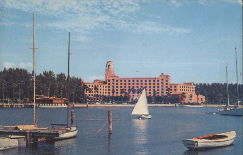 Vinoy Park Hotel and Waterfront with Sailboats St. Petersburg Florida