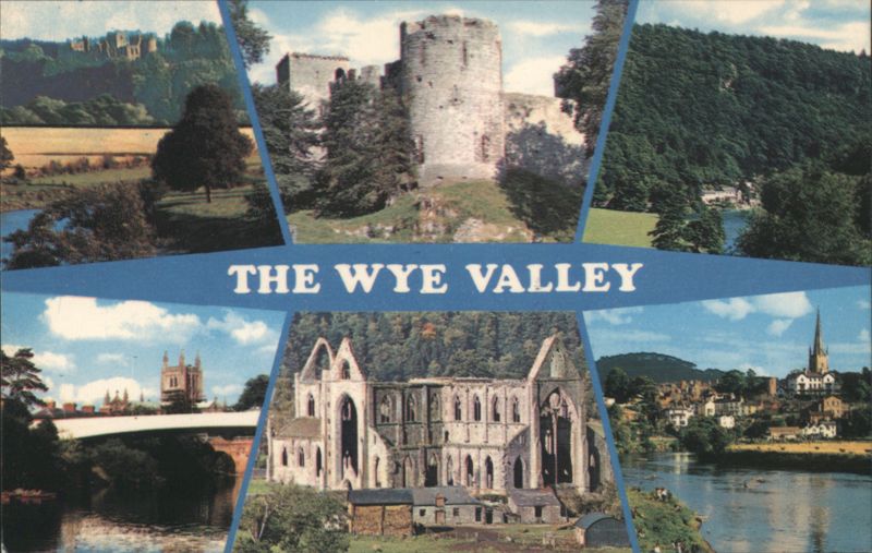Multi-View of Wye Valley Landmarks United Kingdom