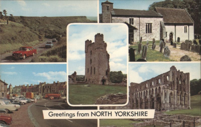 Greetings from North Yorkshire Multi-View Landmarks United Kingdom