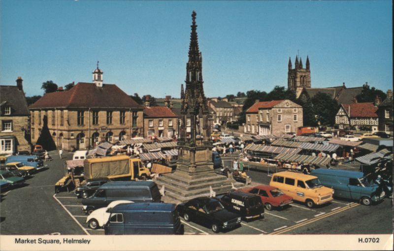 Market Square and Feversham Memorial Helmsley North Yorkshire United Kingdom
