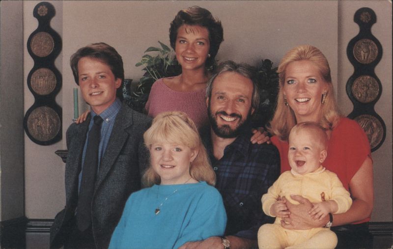 Family Ties Cast Portrait with Facsimile Signatures