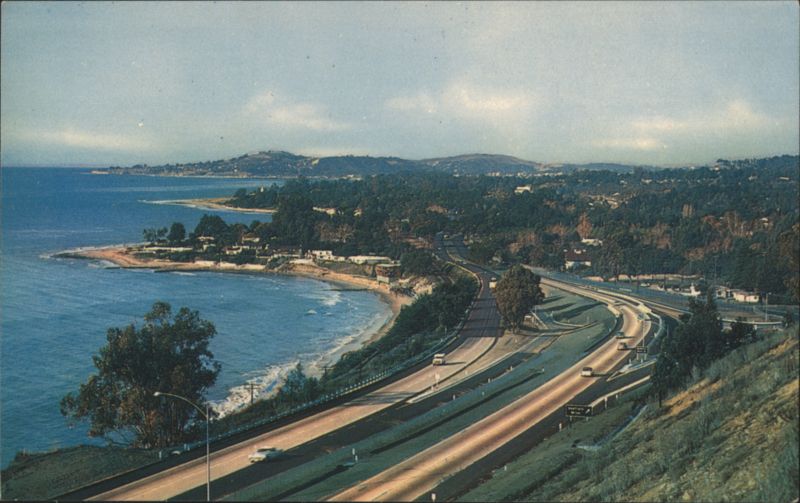 Santa Barbara Coastline and U.S. Highway 101 California