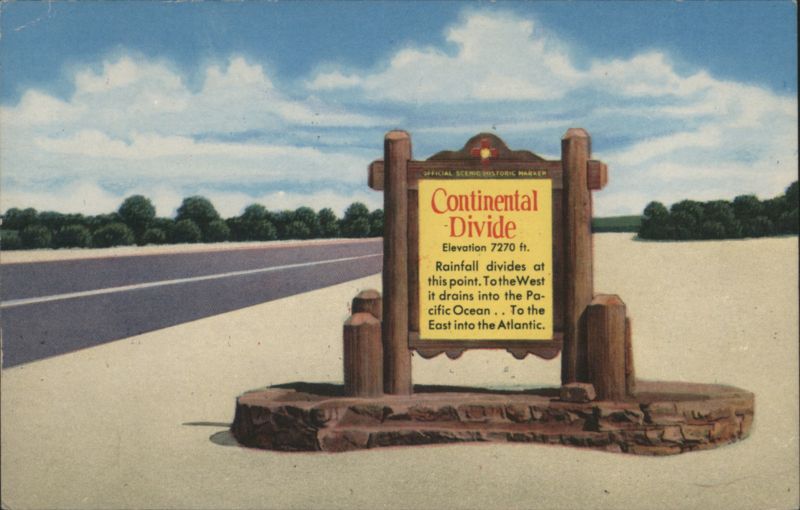 Continental Divide Scenic Historic Marker, Highway 66 New Mexico