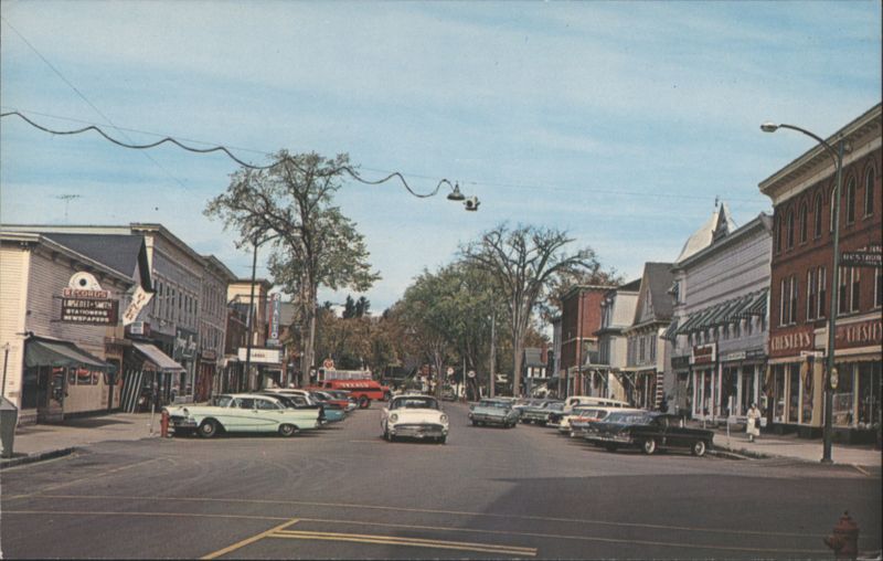 Business District with Linscott-Smith and Chesley's Lancaster New Hampshire