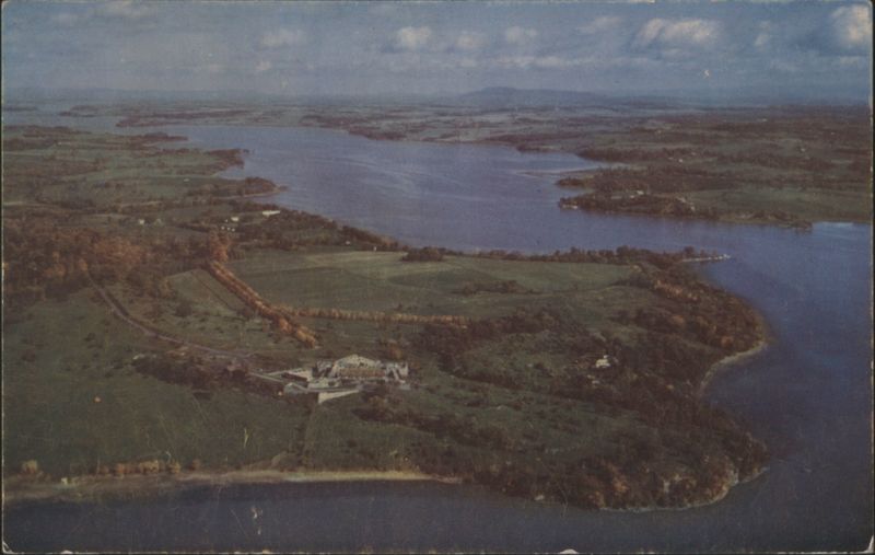 Aerial View of Fort Ticonderoga and Lake Champlain New York