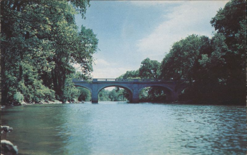 Marble Memorial Bridge over Otter Creek Proctor Vermont