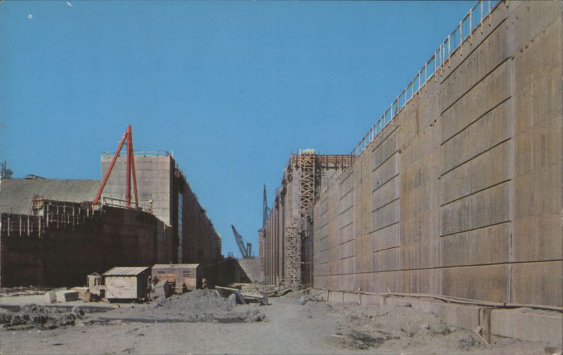 Eisenhower Lock, St. Lawrence River Seaway Construction Ogdensburg New York