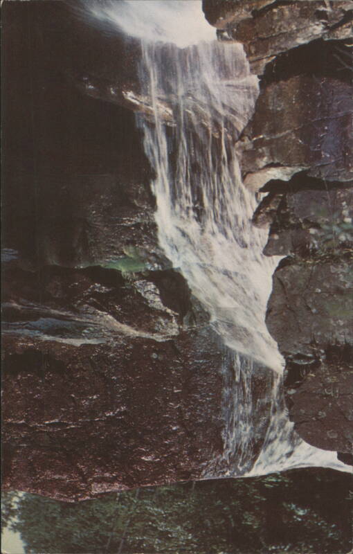 Avalanche Falls at the Head of Flume Gorge Franconia Notch New Hampshire