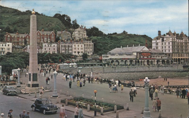 The Promenade and Grand Hotel with Pavilion Llandudno Wales
