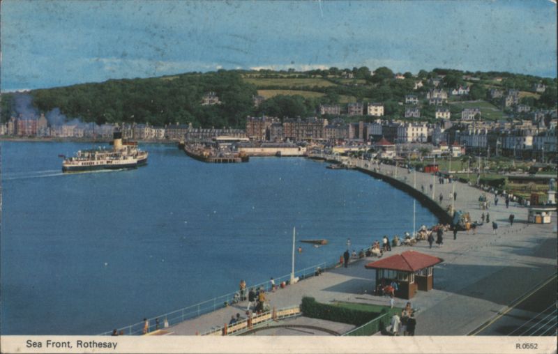 Sea Front with Steamship and Promenade Rothesay Scotland