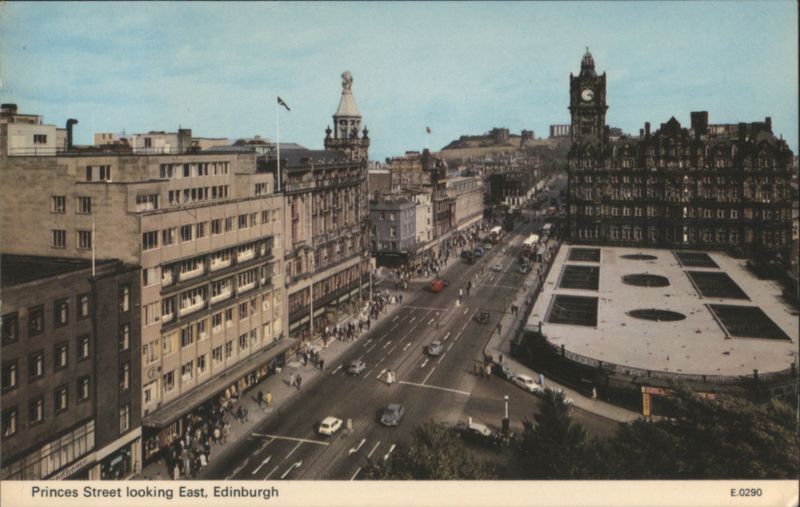 Princes Street looking East with North British Hotel Edinburgh Scotland