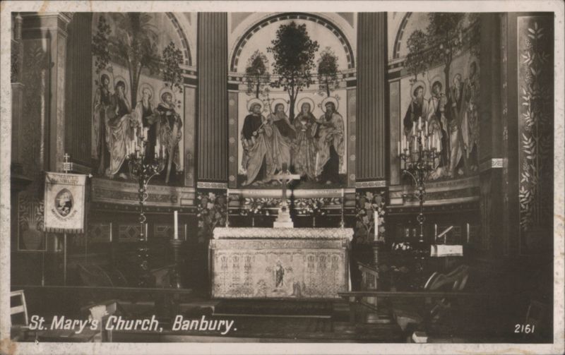 Interior View of St. Mary's Church Sanctuary Banbury United Kingdom