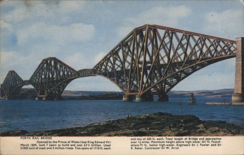 Forth Rail Bridge Cantilever Structure Scotland