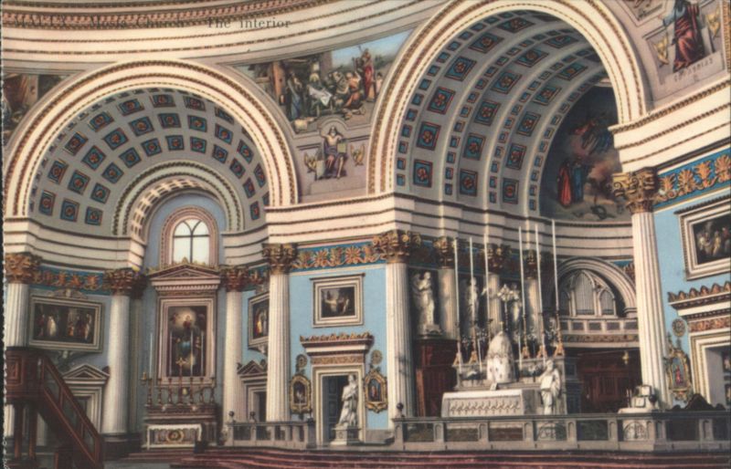Interior of Mosta Church Malta