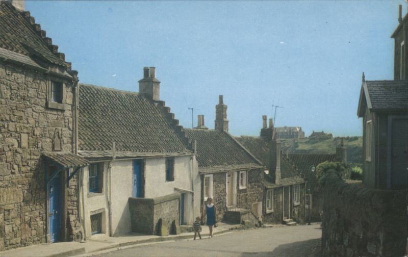 Picturesque Houses Winding Down to Crail Harbour Scotland