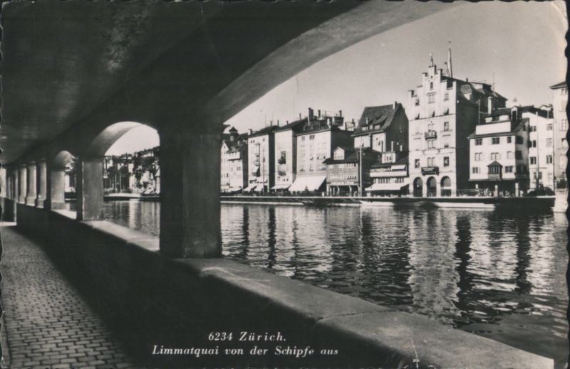 Limmatquai Waterfront View from Schipfe Arches Zürich Switzerland