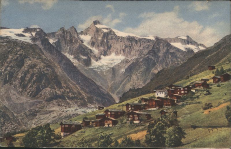 Ried bei Fiesch and Mountain Peaks Switzerland