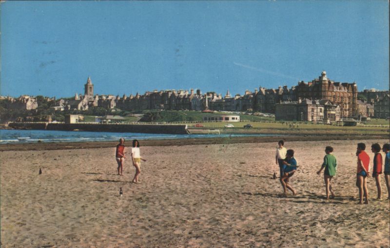 West Sands Beach and St. Andrews Skyline Fife Scotland