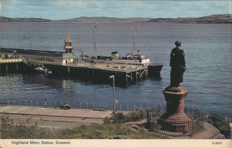 Highland Mary Statue and Pier Dunoon Scotland