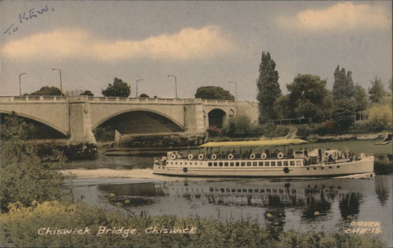 Chiswick Bridge and River Thames Tour Boat United Kingdom