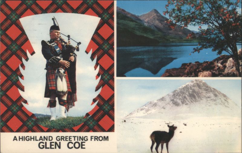 Highland Greeting from Glen Coe with Bagpiper & Landscapes Scotland