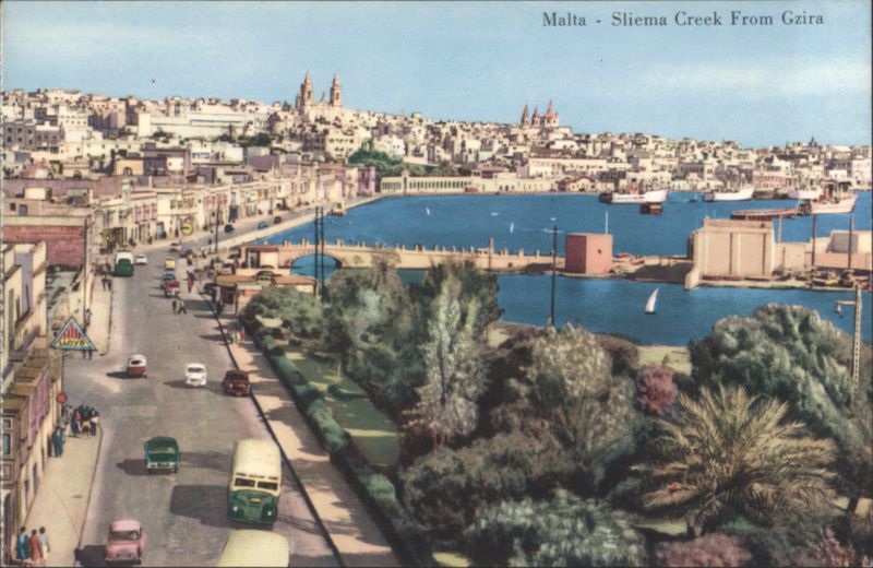 Sliema Creek and Waterfront Road Gzira Malta