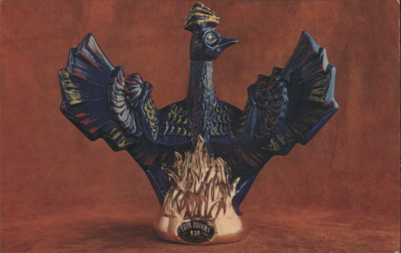 Ezra Brooks Phoenix Bird Heritage China Bourbon Decanter