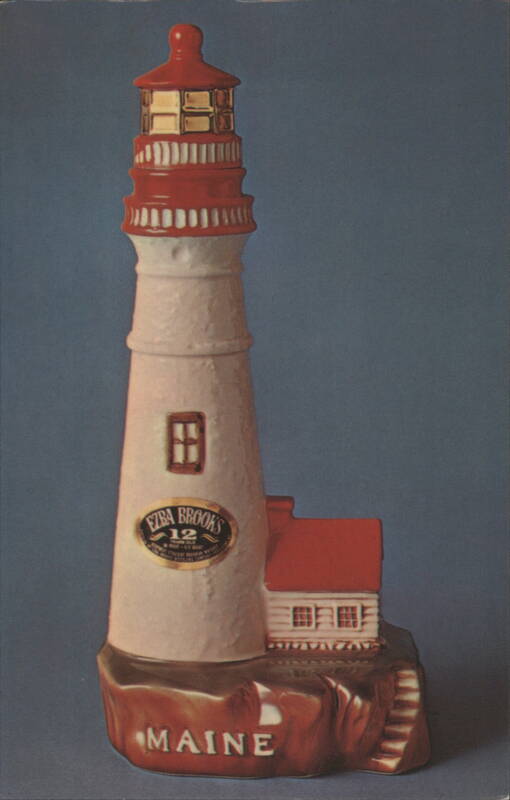 Ezra Brooks Portland Head Lighthouse Bourbon Decanter Maine