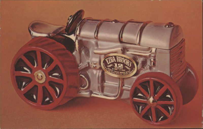 Ezra Brooks Fordson Tractor Ceramic Bourbon Bottle Frankfort Kentucky