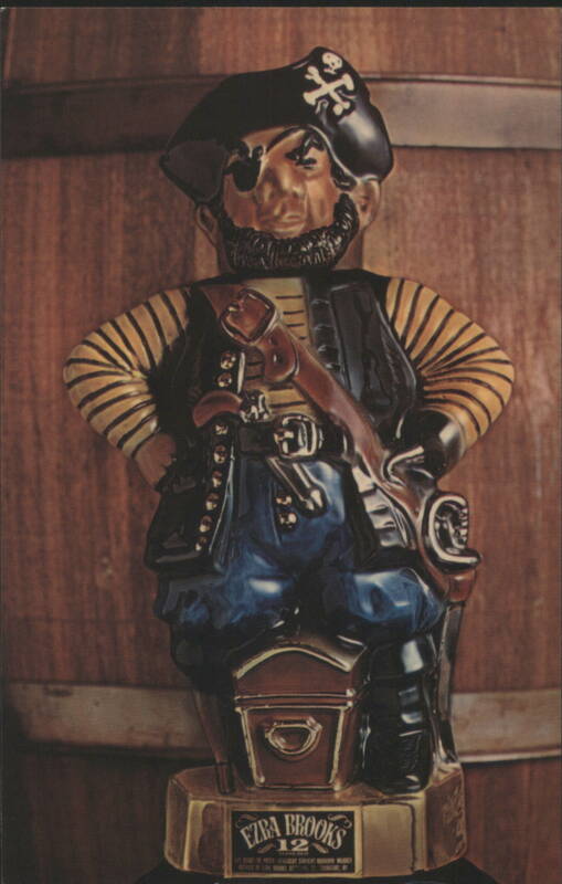 Ezra Brooks Pirate Heritage China Ceramic Decanter Frankfort Kentucky
