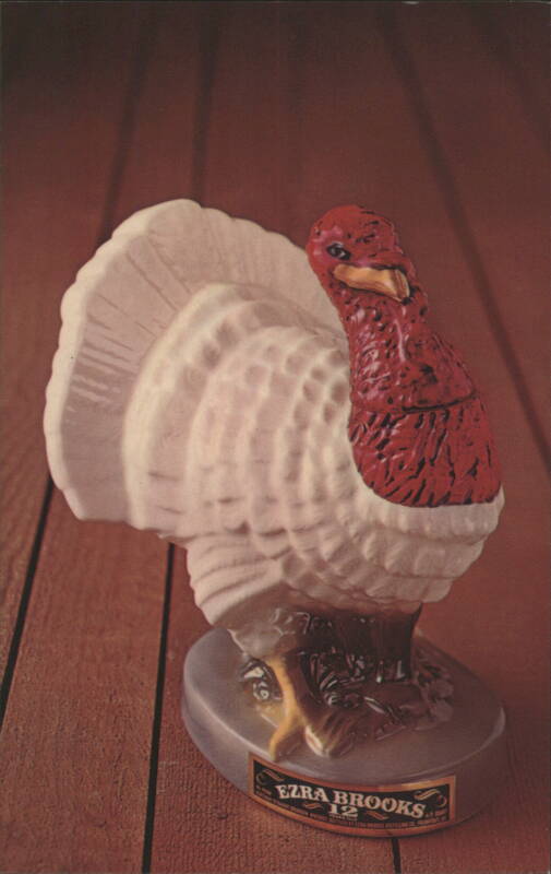Ezra Brooks Heritage China White Turkey Decanter Frankfort Kentucky