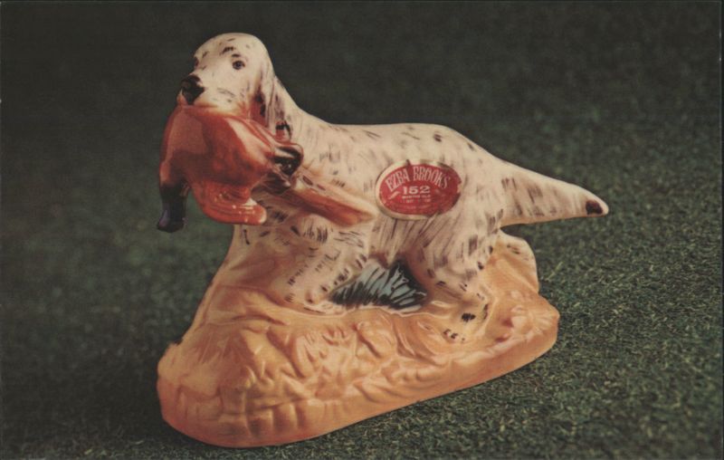 Ezra Brooks English Setter Heritage China Decanter Frankfort Kentucky