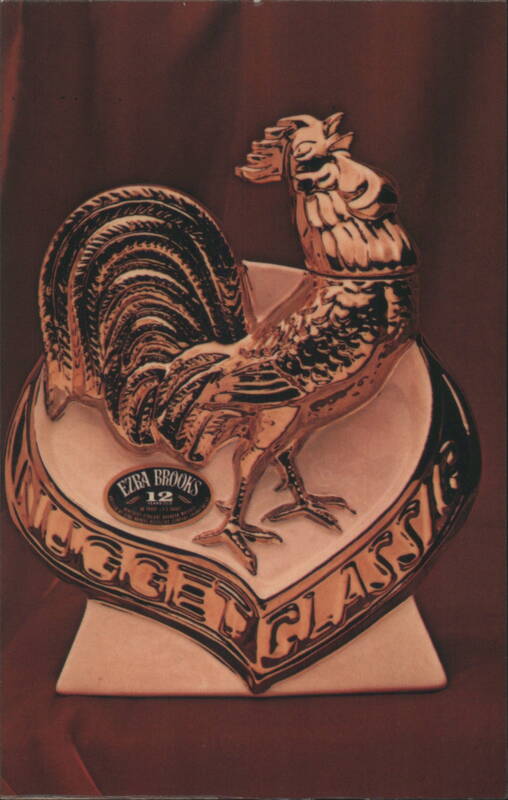 Ezra Brooks Nugget Classic Rooster Whiskey Decanter Frankfort Kentucky