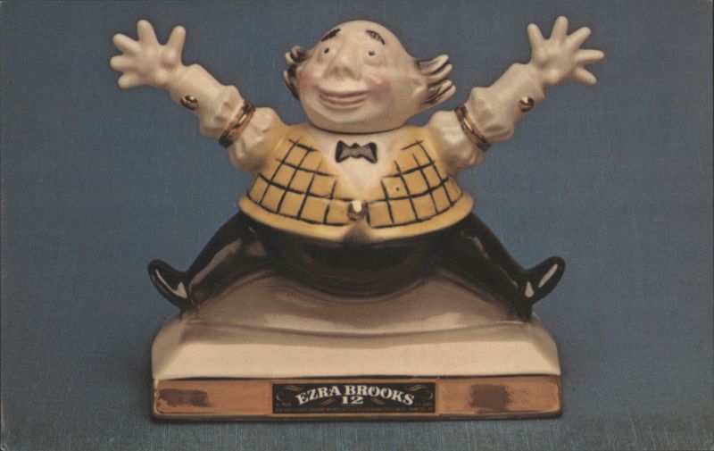 Ezra Brooks 'Mr. Merchant' Heritage China Decanter Frankfort Kentucky
