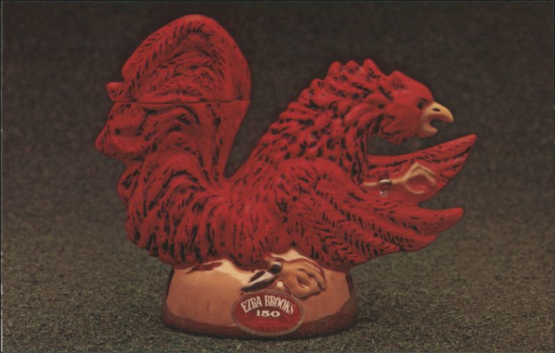 Ezra Brooks Fighting Gamecock Heritage China Decanter Frankfort Kentucky