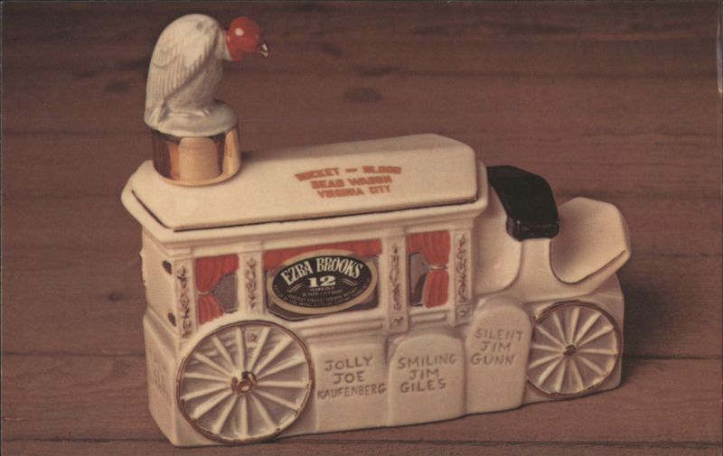 Ezra Brooks Bucket of Blood Dead Wagon Whiskey Decanter