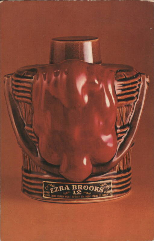 Ezra Brooks 12 Year Old Bourbon Bucket of Blood Decanter Frankfort Kentucky