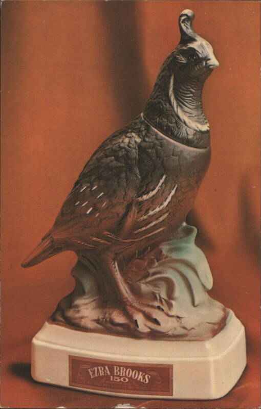 Ezra Brooks California Quail Heritage China Decanter