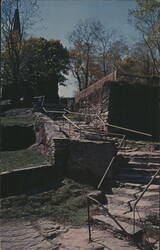 The Natural Stone Steps and St. Peter's Catholic Church Postcard