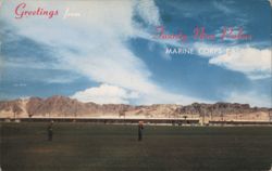 Marine Corps Base Administration Building & Mountains Postcard